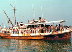 Puerto del Mariel en el año 1980 