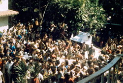 Refugiados cubanos en la Embajada del Perú