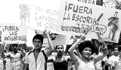 Refugiados cubanos en la Embajada del Perú